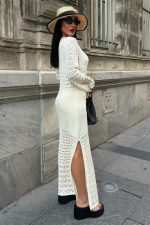 Ajur Detaylı İspanyol Kol Elbise 2840 - Görsel 2