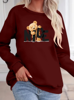 Kadın Uzun Kollu Bisiklet Yaka Viskon Iki Iplik Bluz - Görsel 2