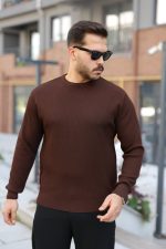 Erkek Selanik Örme Bisiklet Yaka Triko - Görsel 2