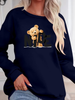 Kadın Uzun Kollu Bisiklet Yaka Viskon Iki Iplik Bluz - Görsel 2