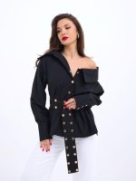 6493 GÖMLEK-SİYAH - Görsel 2