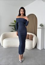 Ovieda Madonna Yaka Elbise - Görsel 3