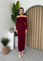 Dakota Drapeli Elbise - Görsel 3