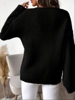 Kadın Uzun Kollu V Yakalı Düğmeli Triko Bluz - Görsel 2