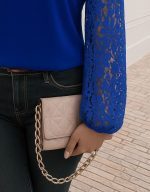 Kadın Uzun Kollu Asimetrik Yakalı Dantelli Ithal Krep Bluz - Görsel 3