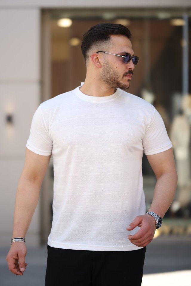 487bff6478c1a8106185407f5ca1b016 Erkek Mini Jakarlı Kısa Kollu T-shirt - Görsel 1