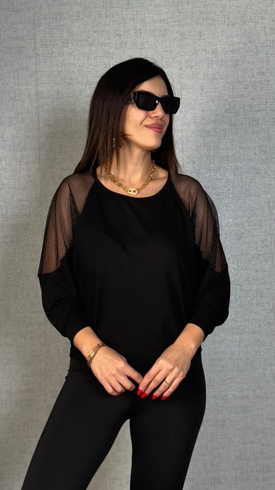 4893fbf28a389b3e4b8672b3fb59479c Kadın Omuzları File Detay Fakir Kol Bluz - Görsel 1