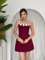 Alyosa Çiçek Detaylı Elbise