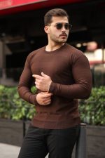 Erkek Bisiklet Yaka Uzun Kollu Triko - Görsel 2