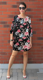 Kadın Uzun Kollu Bisiklet Yaka Dalgıç Mini Boy Elbise - Görsel 2