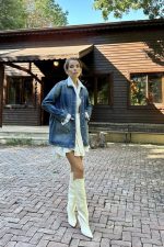 Mavi Vintage Kot Ceket - Görsel 2