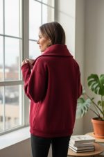 Kadın Uzun Kollu Fermuar Detay Sweat Shirt - Görsel 2