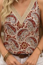 Kadın Askılı V Yaka Dantelli Süprem Bluz - Görsel 2