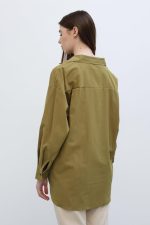 Uzun Kol Gömlek - Koyu Haki - Görsel 2