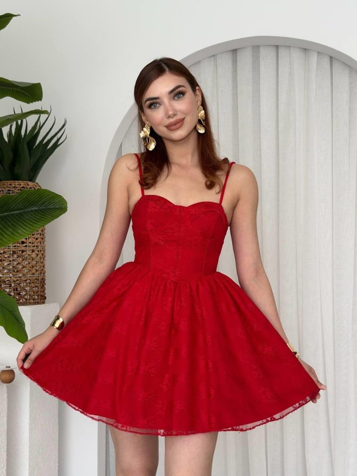 5836bf404e2f167ddb06 Toba İp Askılı Elbise - Görsel 1