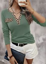 Kadın Uzun Kollu V Yakalı Kaşkorse Bluz - Görsel 3