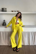 GÖMLEK - PANTOLON TAKIM - Sarı - Görsel 3