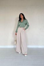 Mint Saten Gömlek - Görsel 2