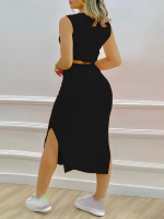 Kadın Iki Iplik Crop Etek Ikili Takım - Görsel 2