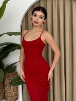 Blear Sırt Bağlamalı Elbise - Görsel 3