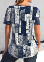 Kadın Kısa Kollu Yakası Bağcıklı Kuş Gözü Detay Süprem Bluz - Görsel 2