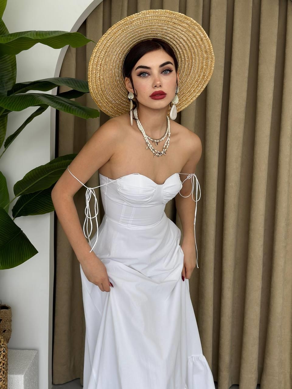 606ee41980ce004bc6ce Elia İp Askılı Elbise - Görsel 1