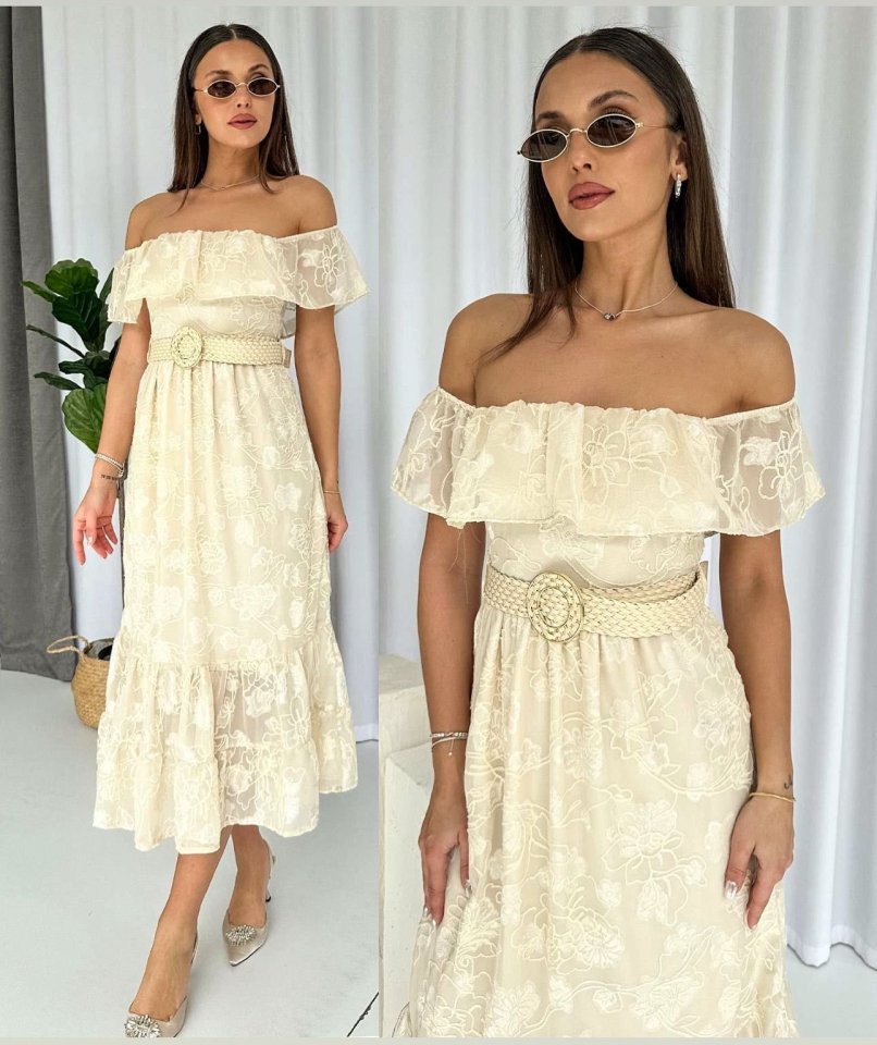 62492fd4985a70dff6324cbc9d417f3b Reget Kemerli Elbise - Görsel 1