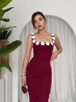 Mıng Çiçek Detaylı Elbise - Görsel 3