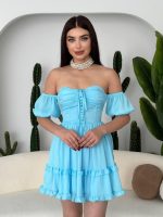 Vingo Mini Elbise - Görsel 3