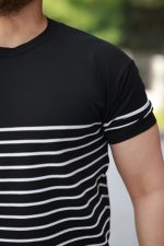 Erkek çizgi Desenli Bisiklet Yaka Kısa Kollu T-sihrt - Görsel 3