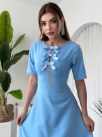 Wera Taşlı Fiyonk Detaylı Elbise - Görsel 3