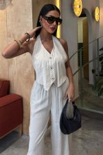 Halter Yaka Yelekli Modal Takım 10144 - Görsel 3