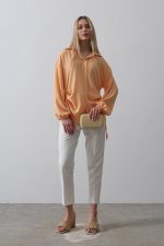 Biye Detaylı Ayrobin Gömlek - Somon