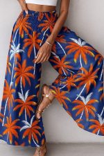 Kadın Yüksek Bel Lastikli Desenli Süprem Pantolon - Görsel 2