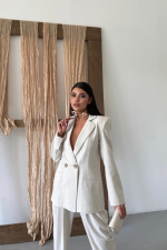 KETEN CEKET - PANTOLON TAKIM - Ham - Görsel 2