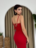 Papalia Sırt Detaylı Elbise - Görsel 3