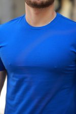 Erkek Bisiklet Yaka Basic Tişört - Görsel 3