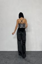 Gümüş Askılı Degaje Bluz - Görsel 3