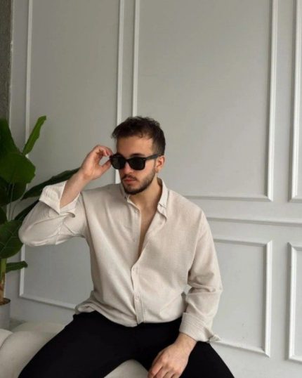 Erkek Uzun Kollu Regular Sofya Keten Gömlek