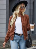 Kadın Uzun Kollu önden Fermuarlı Süet Ceket - Görsel 2