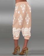 Kadın Beli Lastikli Etnik Desenli Kapri Süprem Pantolon - Görsel 2