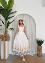 Mazi Çiçek Desenli Elbise - Görsel 3