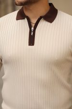 Erkek Kol Ve Yaka Detaylı Uzun Kollu Triko - Görsel 3