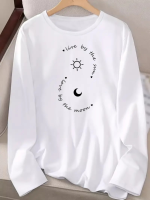 Kadın Uzun Kollu Bisiklet Yaka Desenli Viskon Bluz - Görsel 2