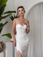 Stor Gül Detaylı Elbise - Görsel 3