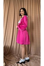 Fuşya Bebe Yakalı Elbise - Görsel 3