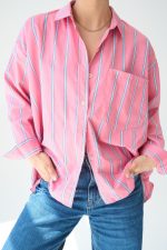 Cepli Gömlek - Pembe-Mavi - Görsel 2