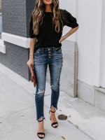 Kadın Kısa Kollu Pileli Balon Kol Bürümcük Bluz - Görsel 3