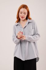 Salaş Kesim Cepli Grimelanj Gömlek - Görsel 2