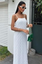 Askıları Ayarlanabilir Örme Dantel Elbise 2879 - Görsel 2